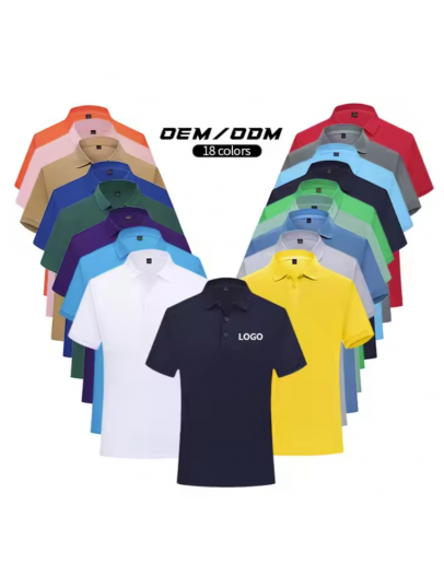 100% cotton US size Custom Polo, Embroidery Logo Men's Polo Shirt Plain Blank Golf Polo