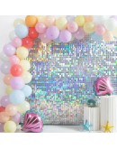 Shimmer Wall Backdrops Square Sequin Wall Panel Backdrops Party Backdrops for Wedding Anniversary Birthday Decor