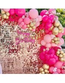 Shimmer Wall Backdrops Square Sequin Wall Panel Backdrops Party Backdrops for Wedding Anniversary Birthday Decor