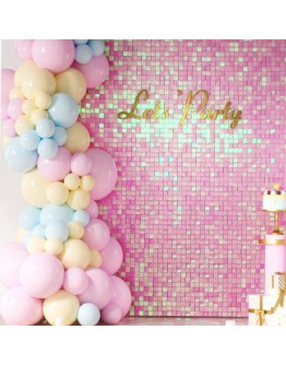 Shimmer Wall Backdrops Square Sequin Wall Panel Backdrops Party Backdrops for Wedding Anniversary Birthday Decor