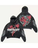 Hip-hop style loose-fitting retro hooded sweatshirt customization