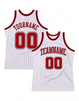 Custom Pinstripe Authentic Basketball Jersey