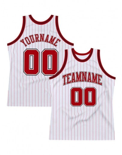 Custom Pinstripe Authentic Basketball Jersey