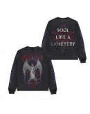 Hip-hop style loose-fitting retro Long Sleev T-shirt customization