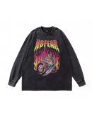 Hip-hop style loose-fitting retro Long Sleev T-shirt customization