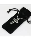 Cross Volcanic Stone Energy Health Pendant