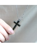 Cross Volcanic Stone Energy Health Pendant