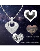 Heart Volcanic Stone Energy Health Pendant